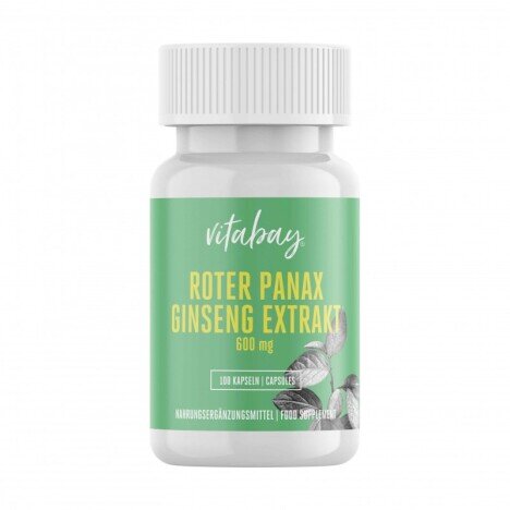 Vitabay Ginseng rosu Extract 600 mg - 100 capsule vegane