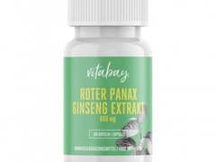 Vitabay Ginseng rosu Extract 600 mg - 100 capsule vegane